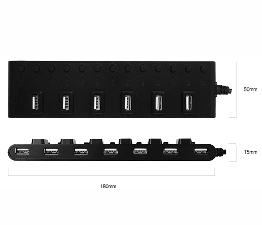 H359 USB 3.0 4 Ports + USB 2.0 9 Ports Hub with Switch